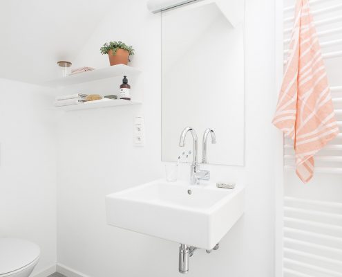 Private Bathroom sink and toilet