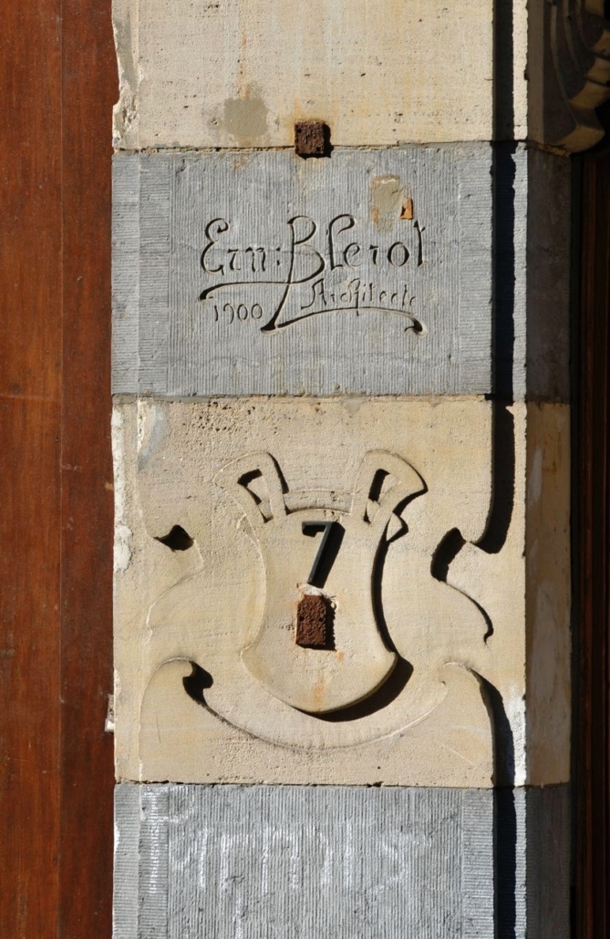 Art Nouveau house facade in Brussels Belgium